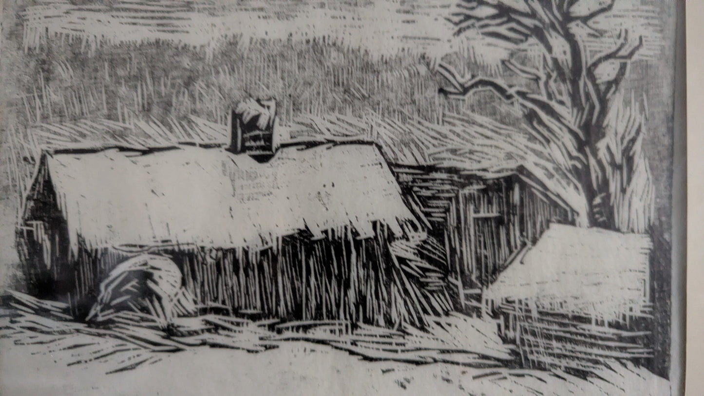 Tapani Lemminkäinen - Signeerattu Puupiirros (1964)