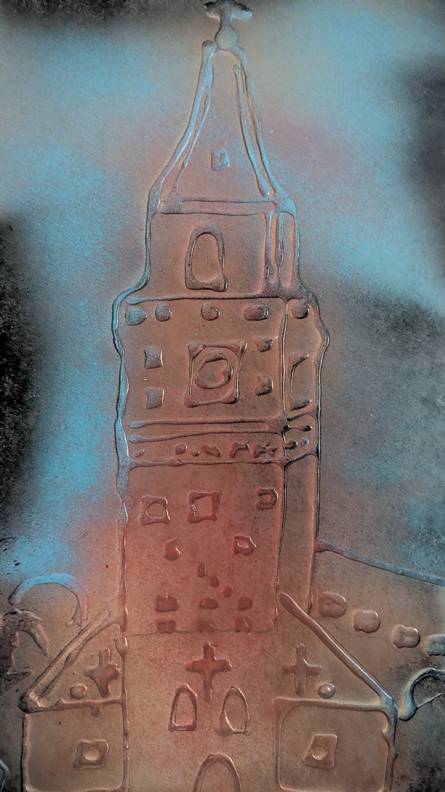 Kirkkoa Kuvaava Teos (Signeerattu)