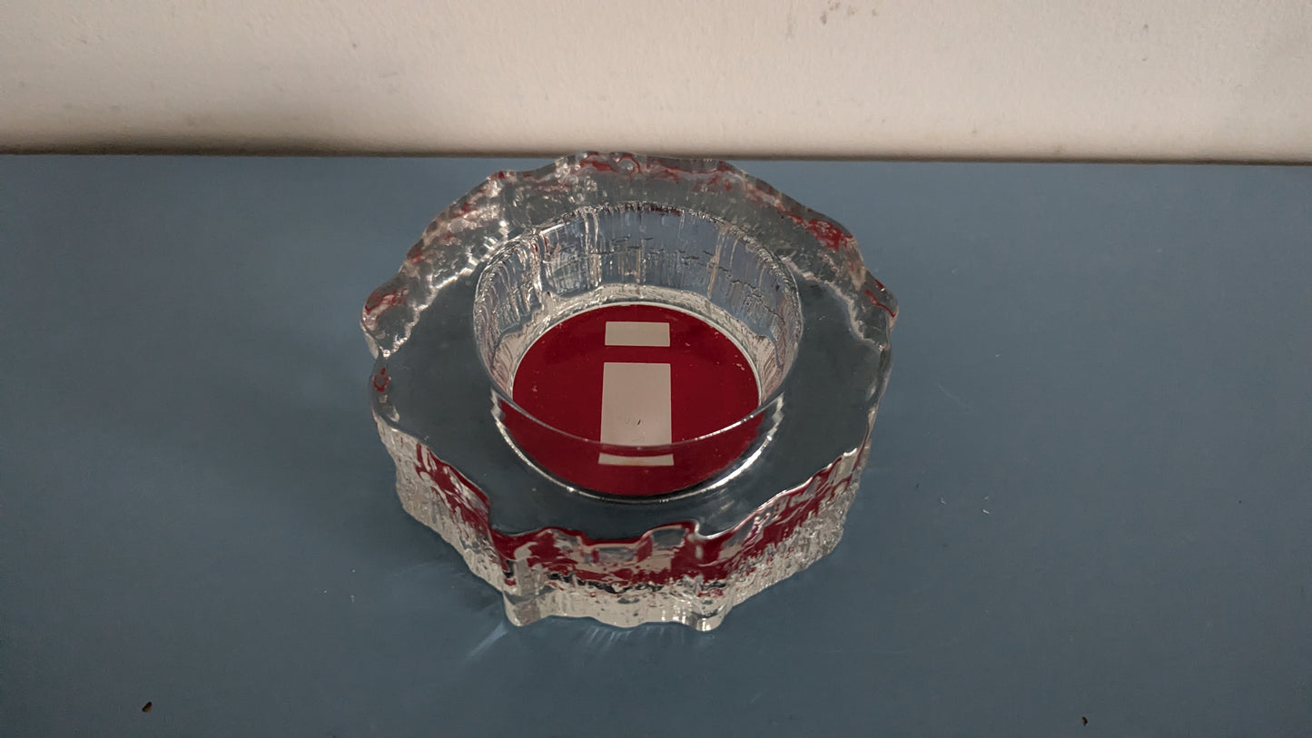 Iittala Aslak Tuhkakuppi Isolla Iittalan Logolla (1970-1988, Tapio Wirkkala)