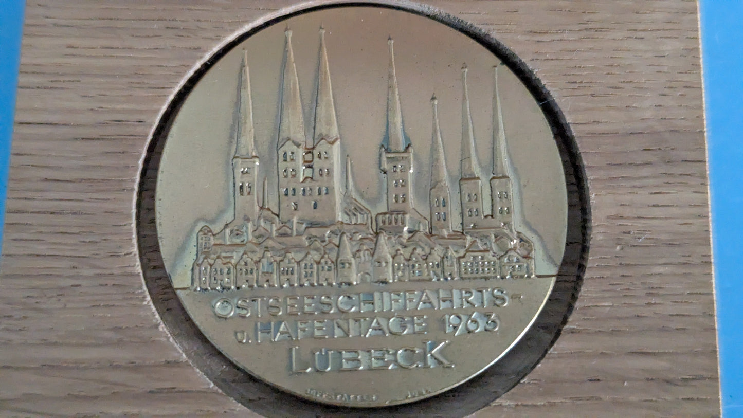 Carl Hoffstätter - Itämerenkulun Ja Satamapäivät Lübeckissä 1963 Mitali