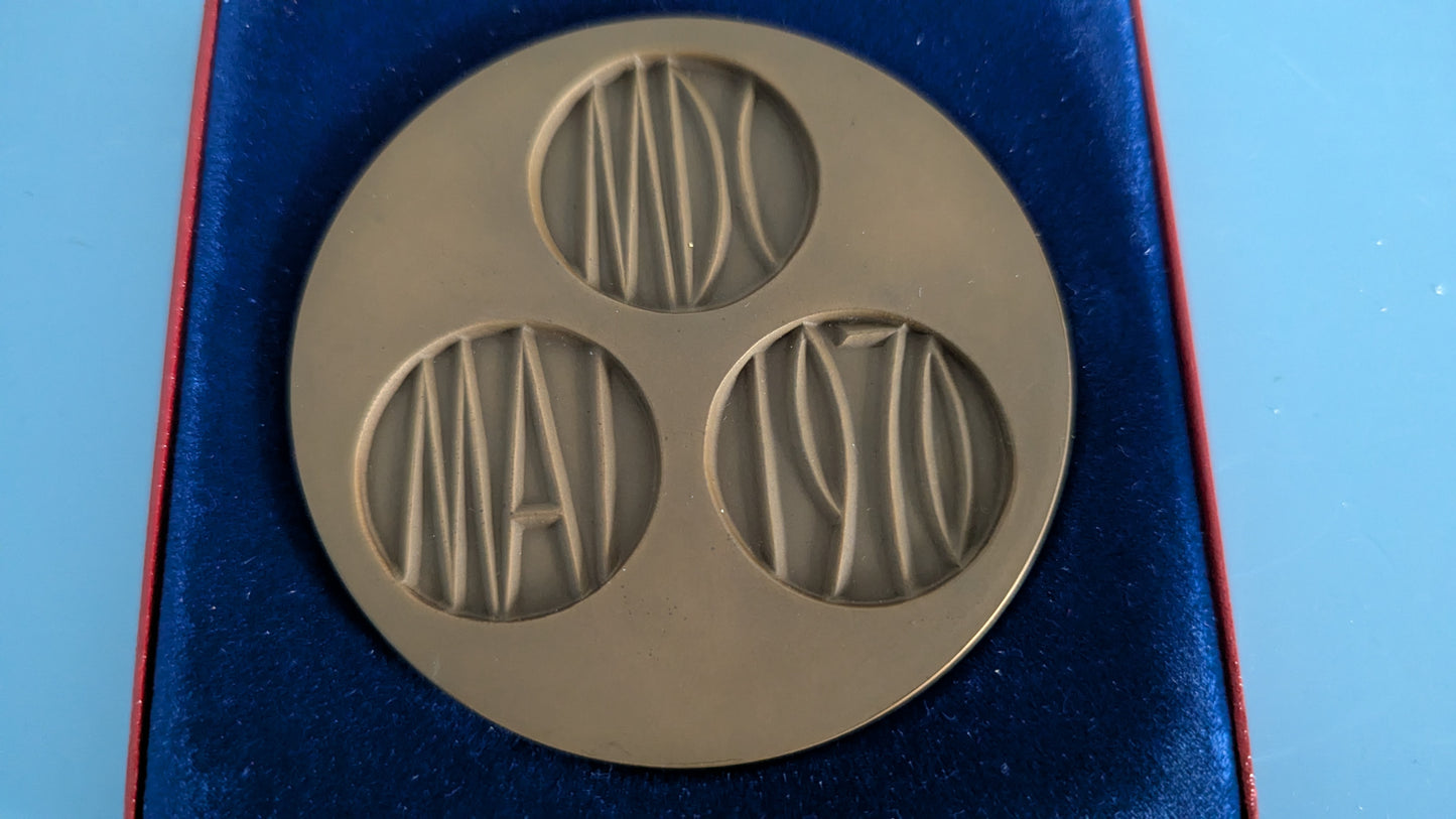 Det Norske Myntverket- Rahapajojen Johtajien Konferenssi Norja 1970 Pöytämitali