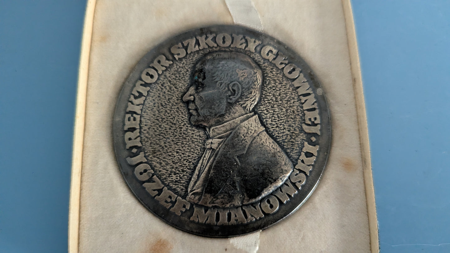 Edward Gorol - Varsovan Pääkorkeakoulu 100-Vuotta Pöytämitali (1962)