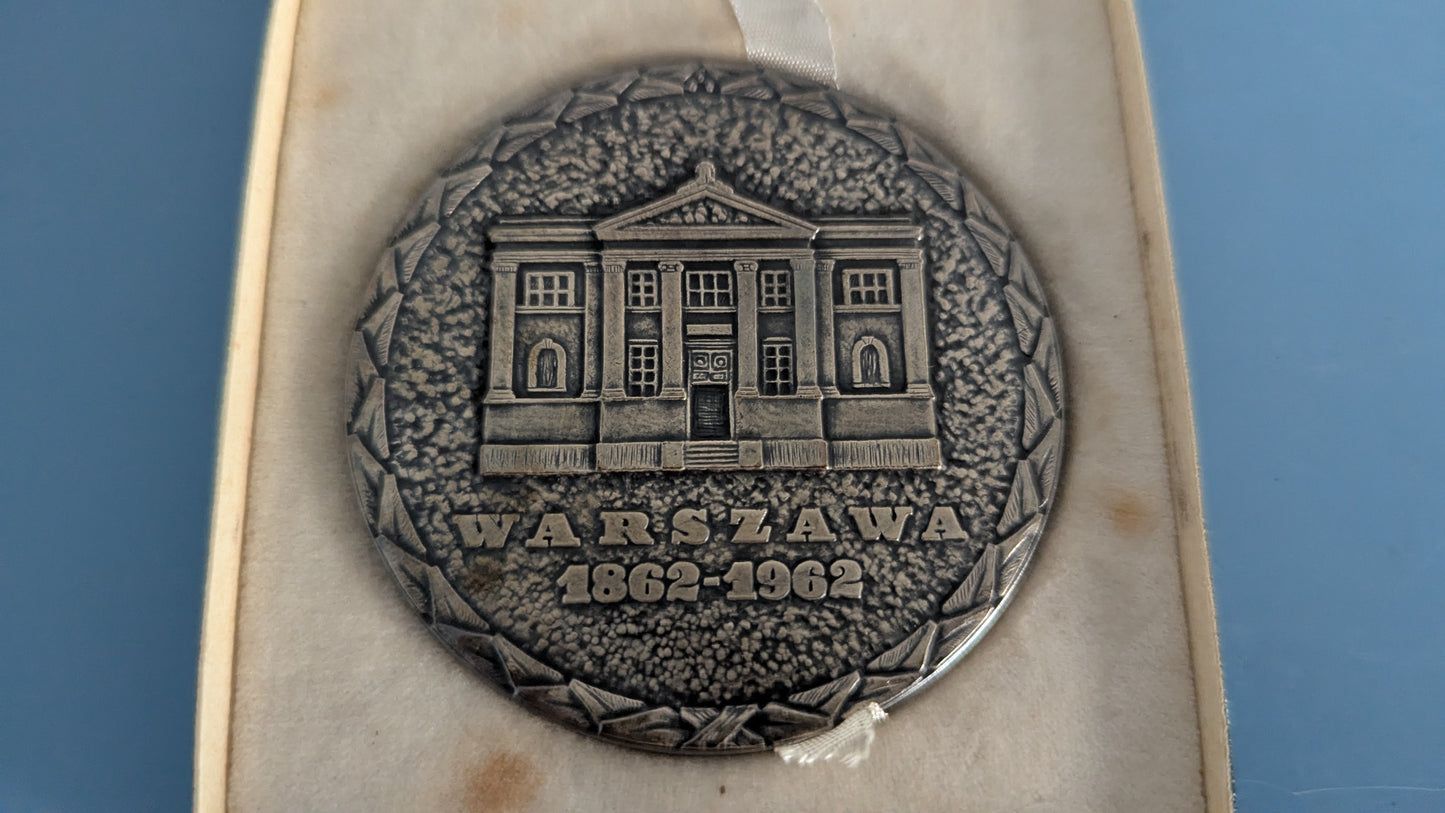 Edward Gorol - Varsovan Pääkorkeakoulu 100-Vuotta Pöytämitali (1962)