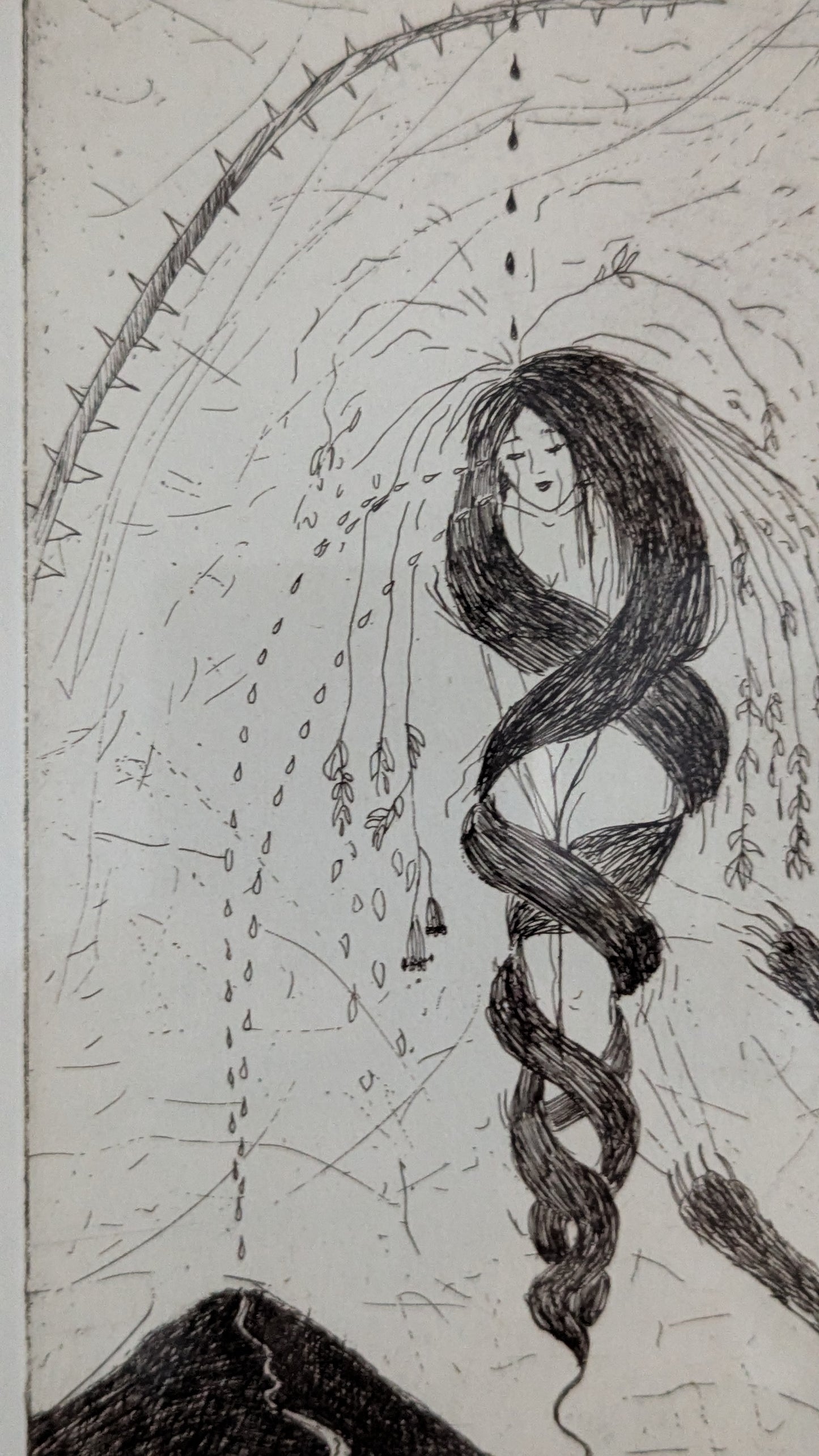 Hanna Varis - Onneton Vaimo (Signeerattu Etsaus 1989)