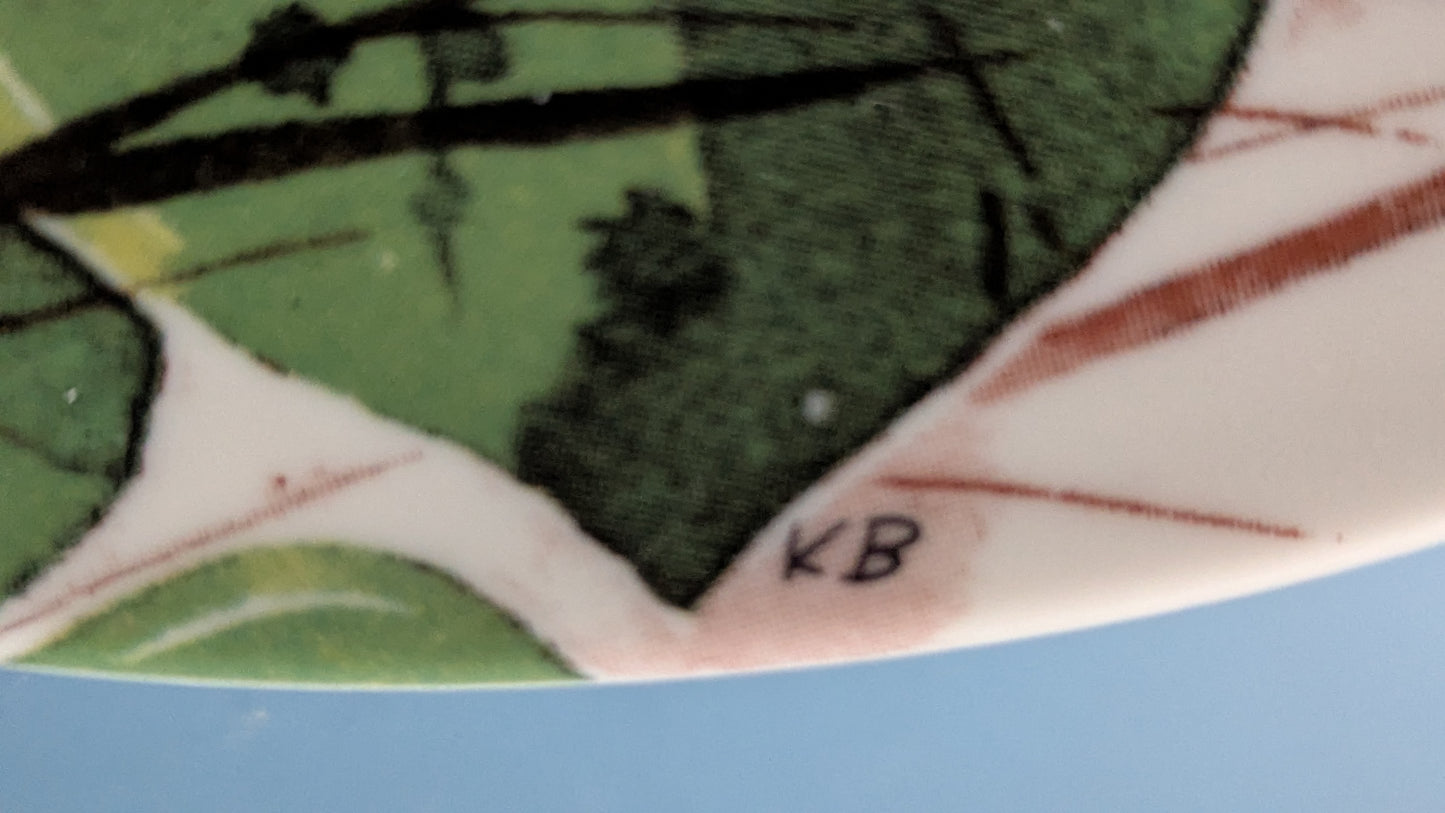 Arabia - Sinivuokko Seinälautanen (Hämeen Maakuntakukka, Kirsti Brandt)