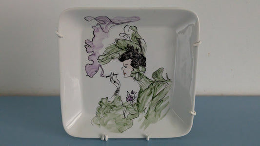 Arabia - Käsinmaalattu Koristelautanen / Seinälautanen (1959, Signeerattu LL)