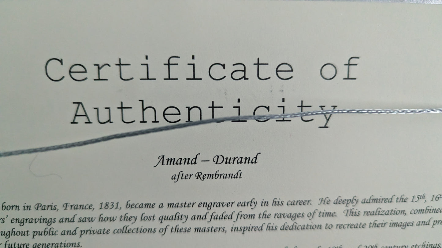 Rembrandt van Rijn / Amand-Durand - Agony in the Garden (Etsaus)