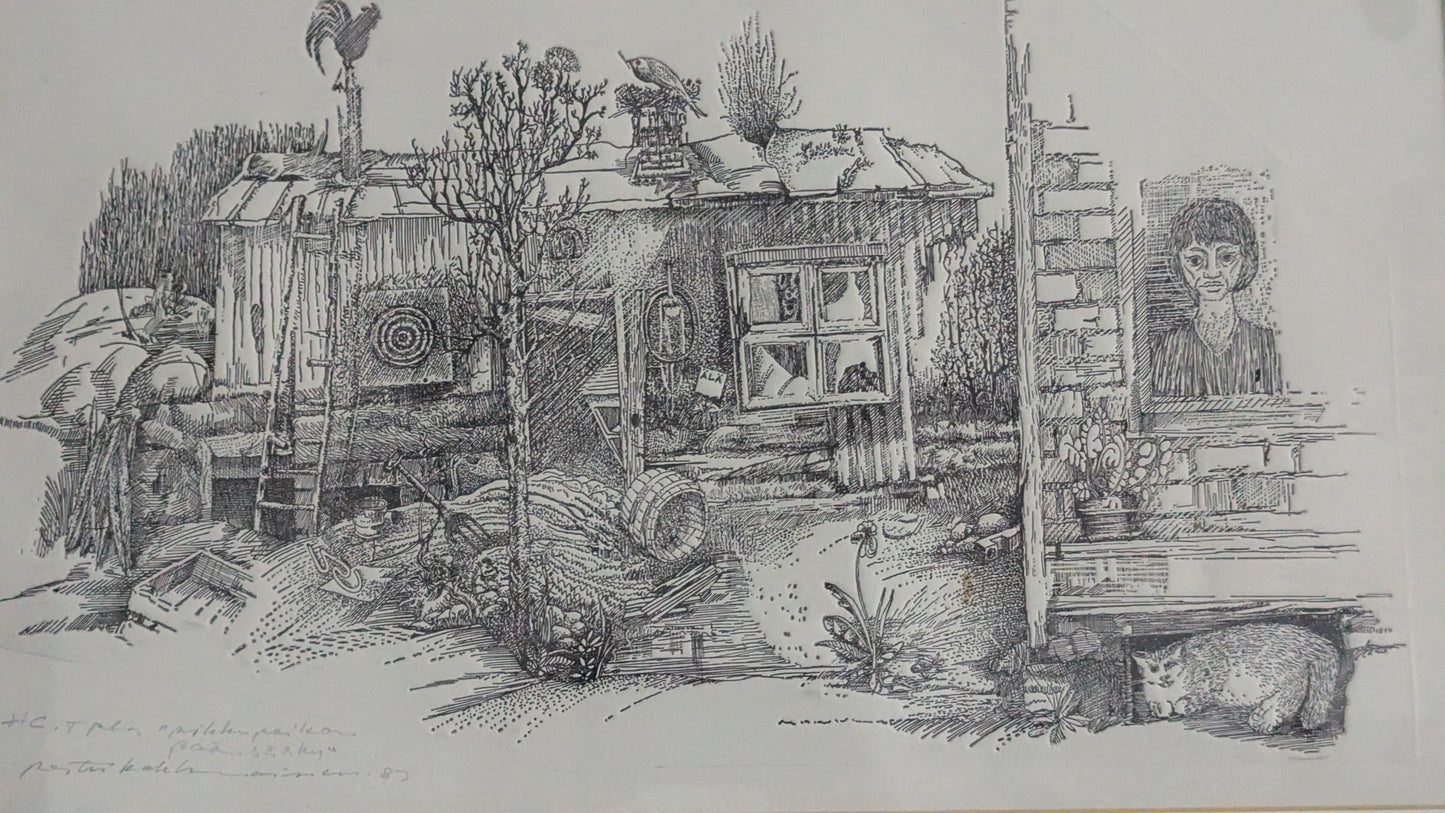 Pertti Kolehmainen - Portaat Joita Ei Voi Kulkea (Signeerattu Grafiikka 1983)