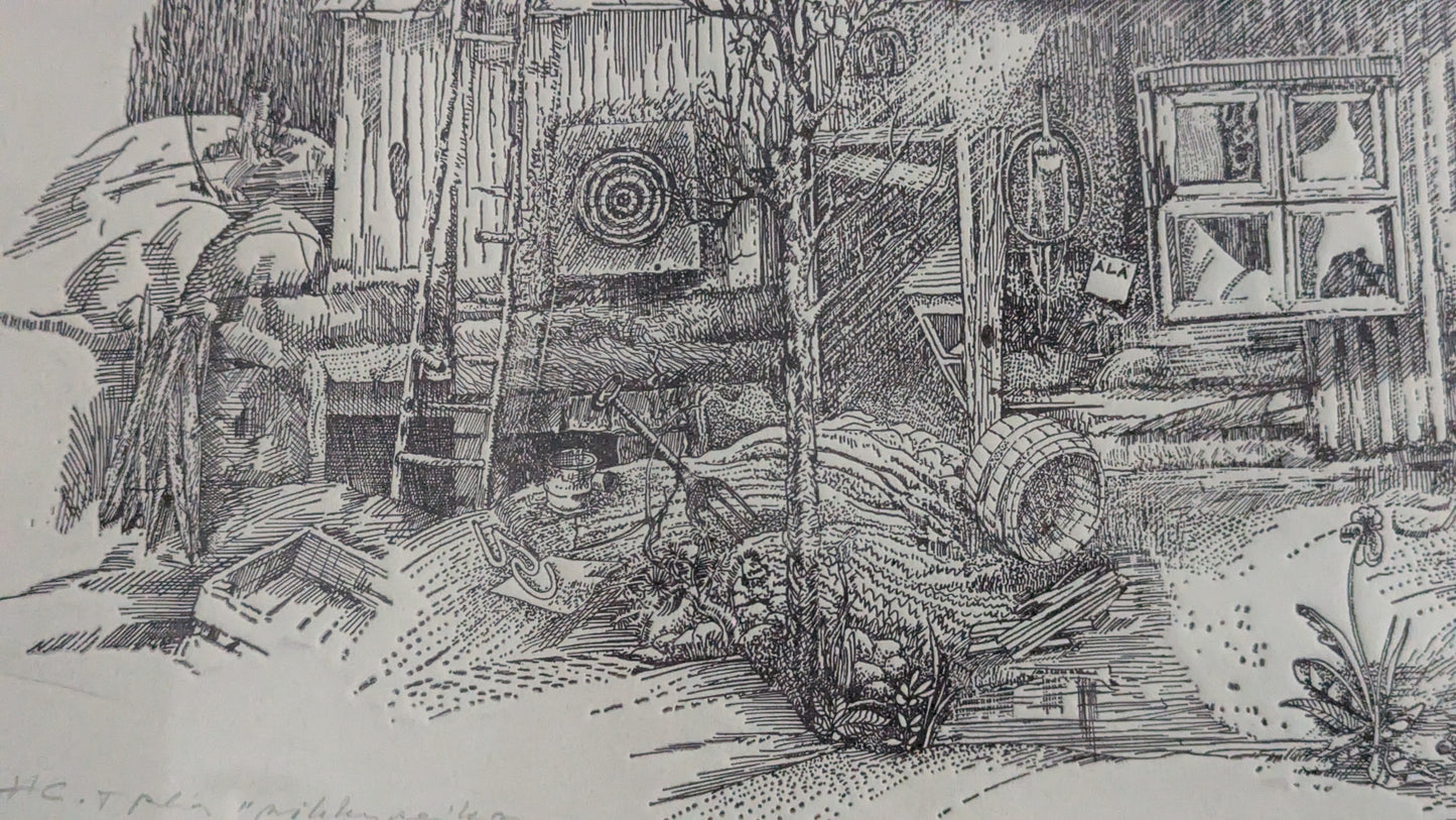 Pertti Kolehmainen - Portaat Joita Ei Voi Kulkea (Signeerattu Grafiikka 1983)