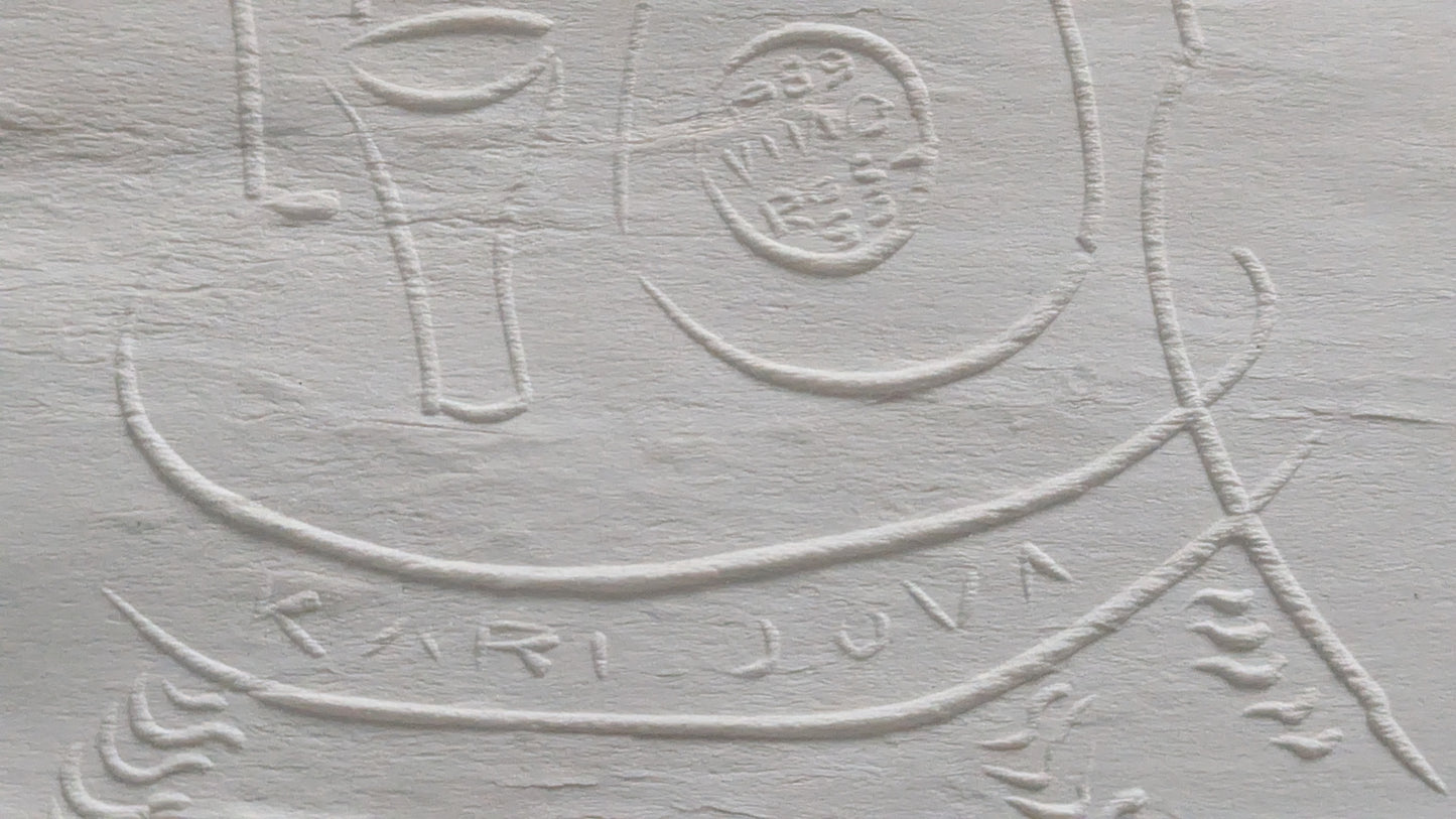 Kari Juva - Punaviini (Signeerattu, Numeroitu, Kohopaino 1990)