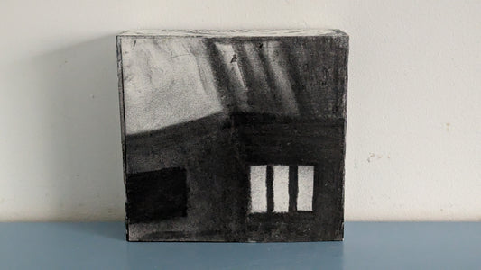 Enni Suominen - Voyager (2012, Signeerattu Hiilivärityö Puulle)