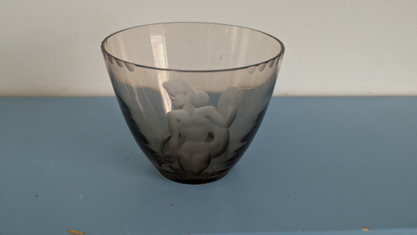 Kumela Kuviokaiverrettu Maljakko (1950, Signeerattu Sulo Tommola)