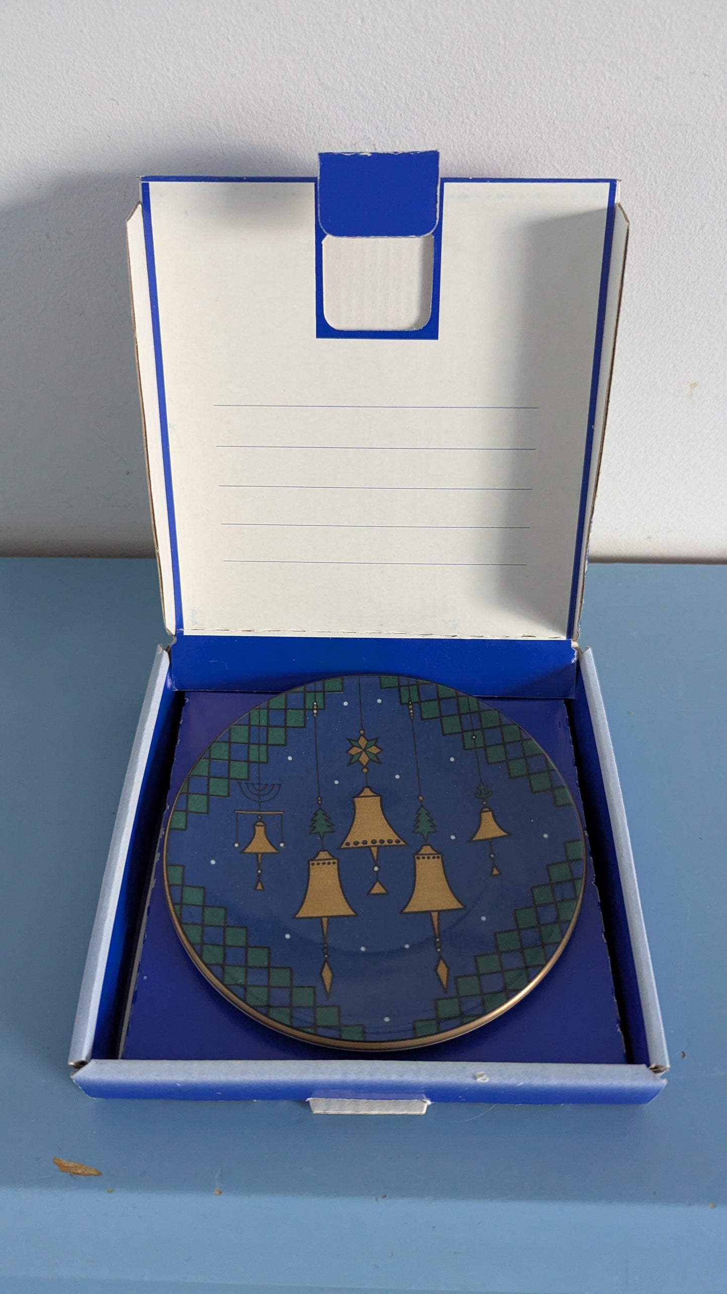 Arabia Joulukellot Seinälautanen (1990-luvun Alku, Alk. Paketissa, Tove Slotte)