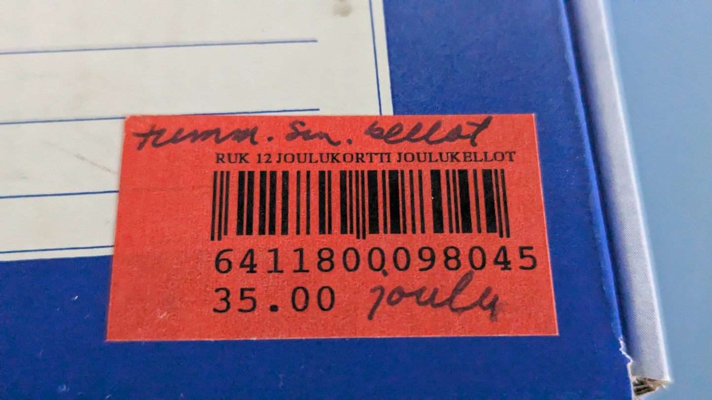 Arabia Joulukellot Seinälautanen (1990-luvun Alku, Alk. Paketissa, Tove Slotte)