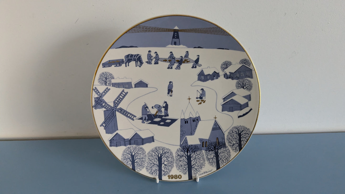 Arabia Joululautanen 1980 (Alkuperäisessä Paketissa, Raija Uosikkinen)