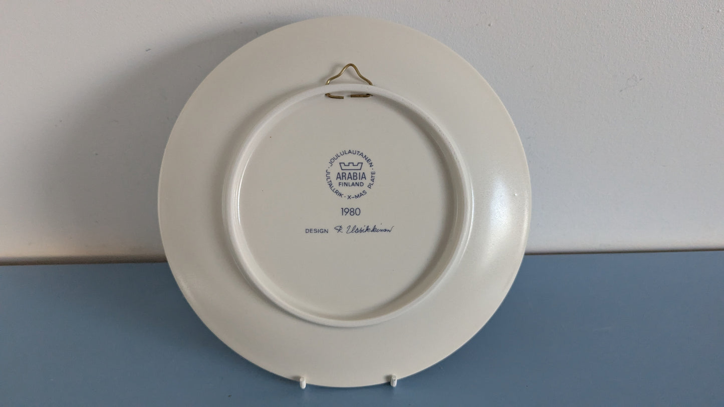 Arabia Joululautanen 1980 (Alkuperäisessä Paketissa, Raija Uosikkinen)