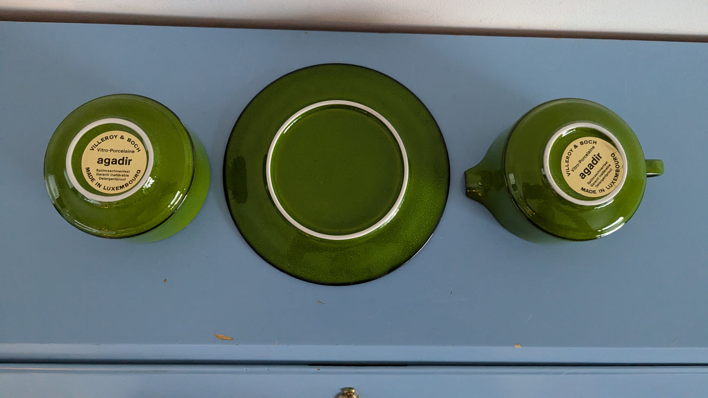 Villeroy & Boch - Agadir Sokerikko, Kermakko ja Lautanen (1970-luku)