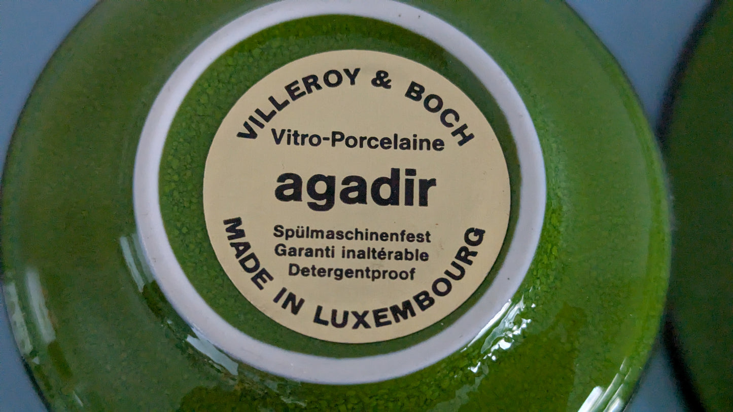 Villeroy & Boch - Agadir Sokerikko, Kermakko ja Lautanen (1970-luku)