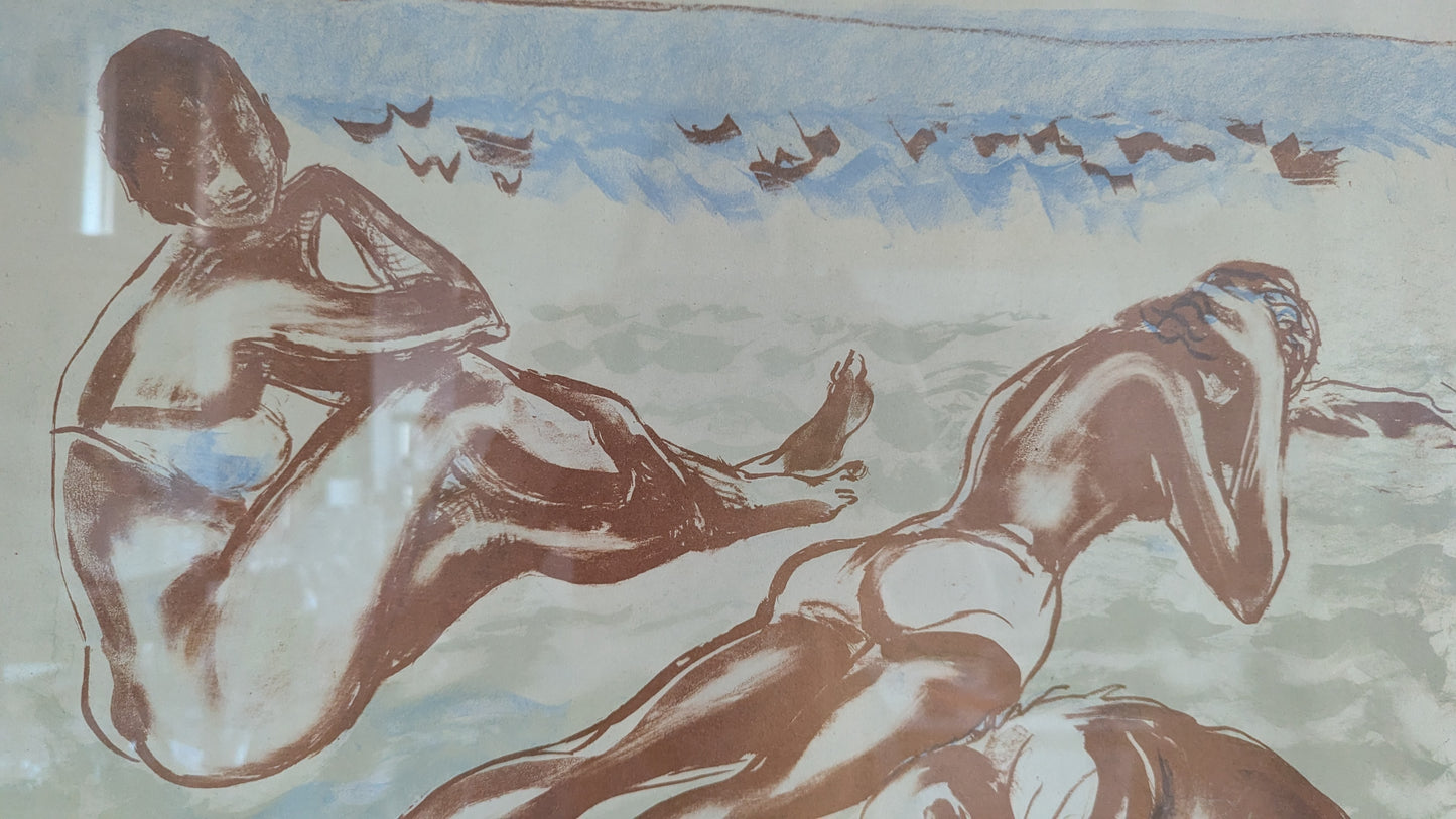 H.B - Kesäpäivä Rannalla (Signeerattu Sekatekniikka 1958)