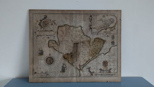 John Speed - Angleseyn Saaren Kartta 1610 (Theatre of the Empire of Great Britaine)