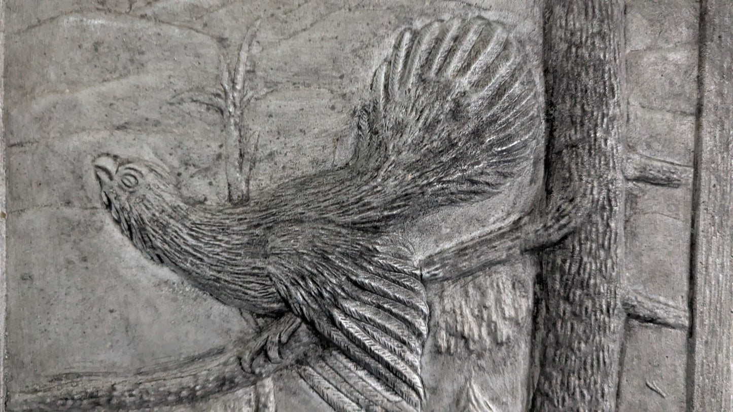 Metallinen Metso Reliefi (Signeerattu, 1.5Kg)