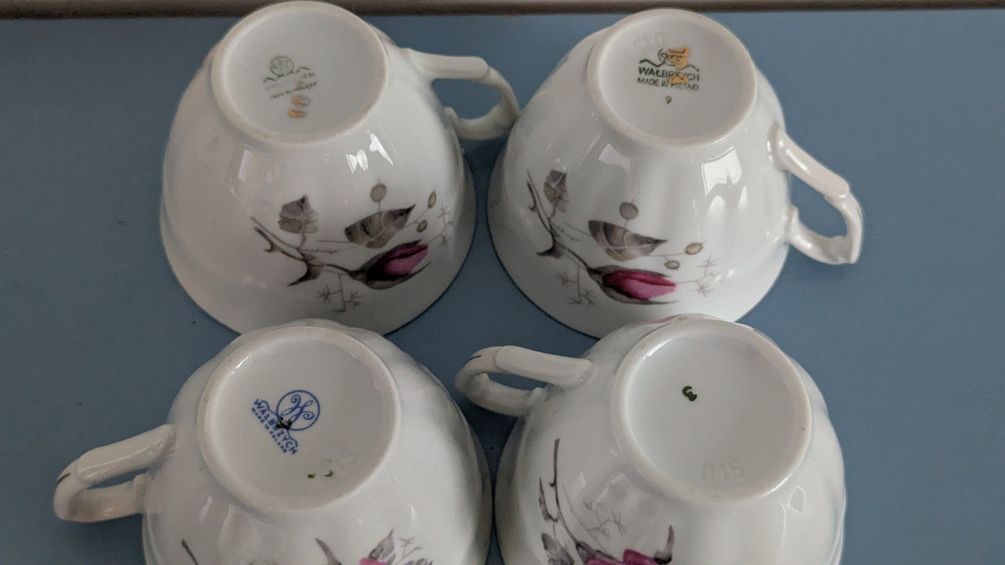 Wałbrzych - Ruusukuvioinen Kahviastiasto 10-hengelle (34-osainen)