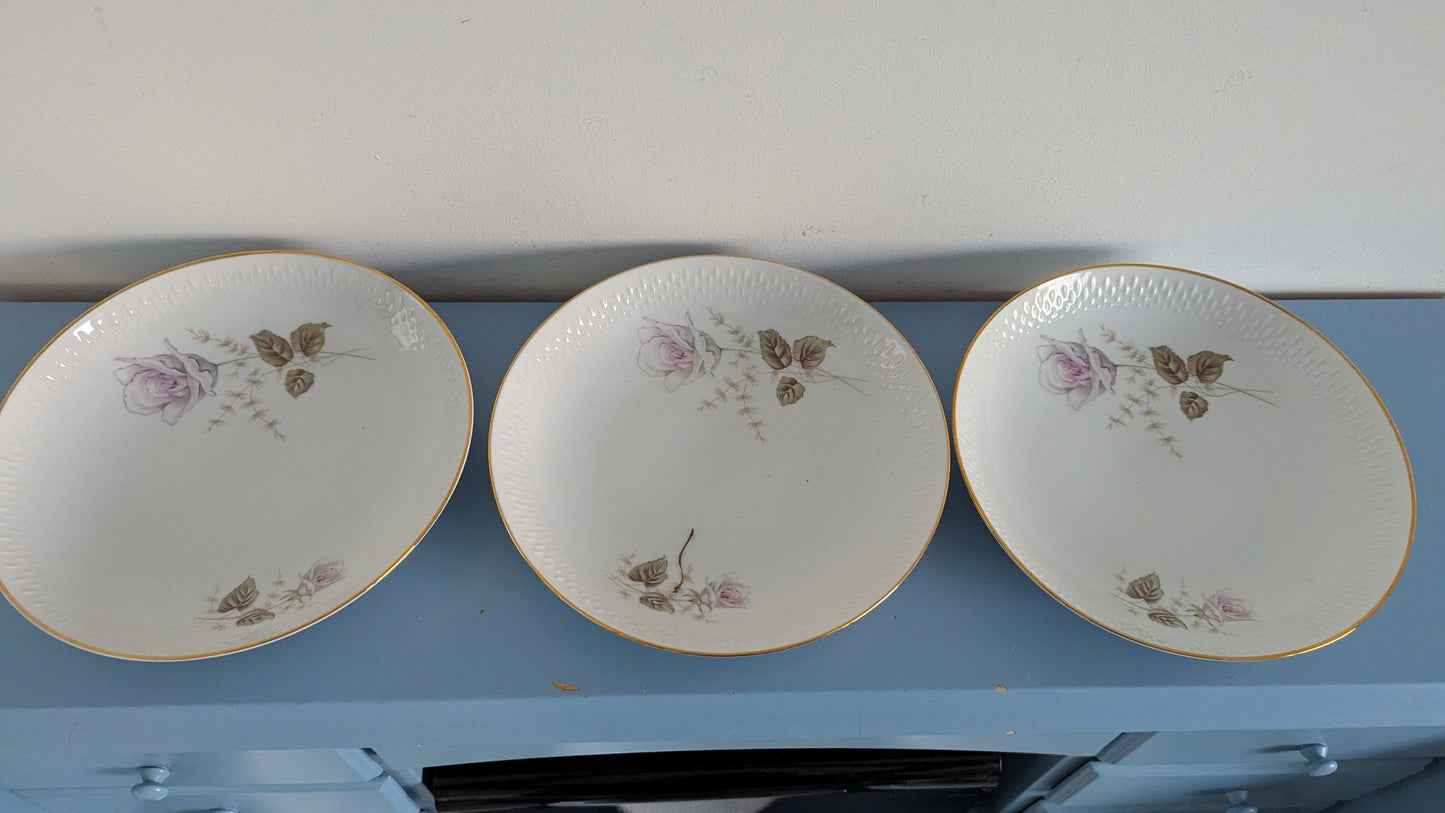 Edelstein - 22423 Mallin Ruusukuvioinen Keittolautanen (11kpl, 1960-luku)