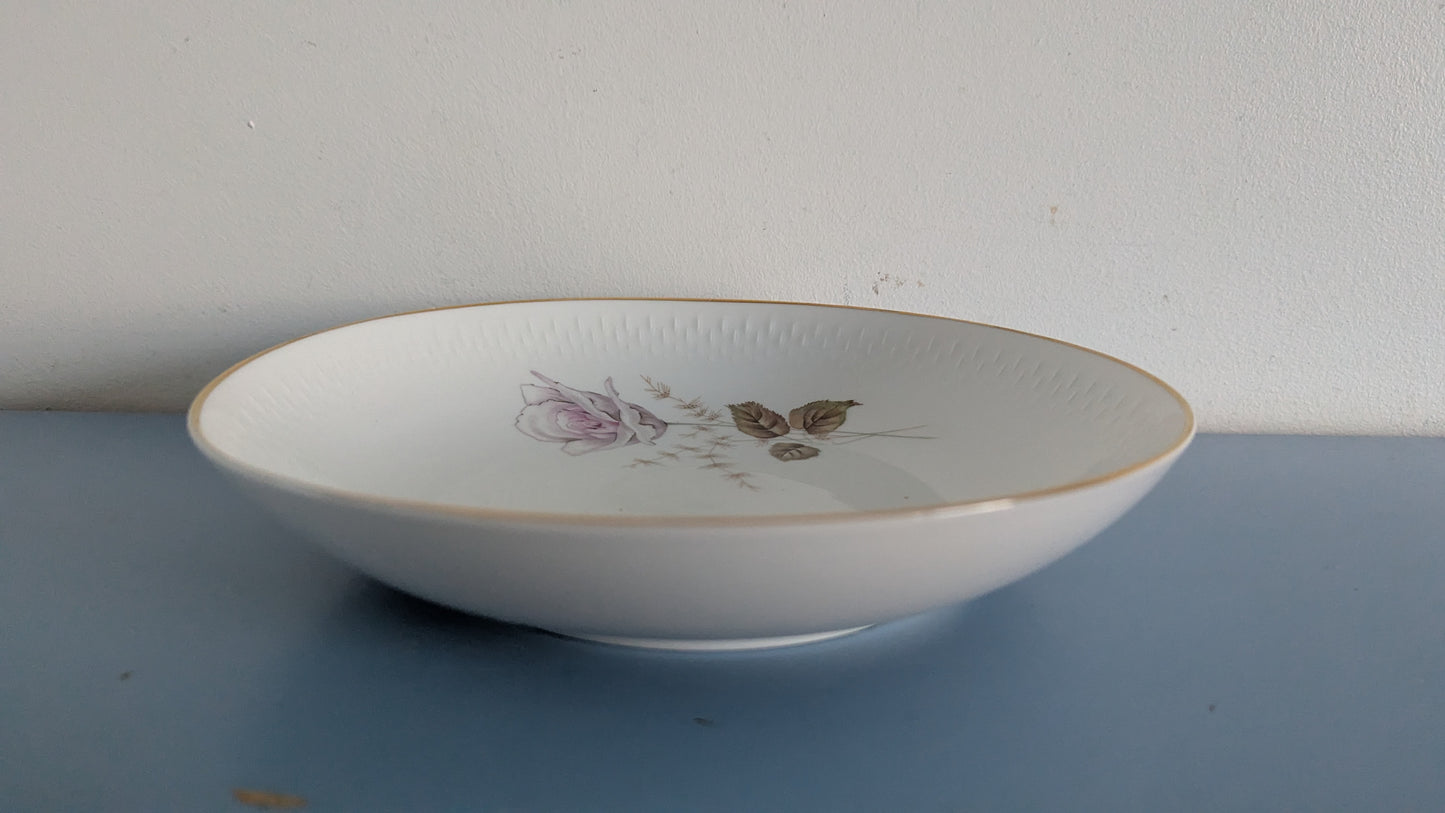 Edelstein - 22423 Mallin Ruusukuvioinen Keittolautanen (11kpl, 1960-luku)