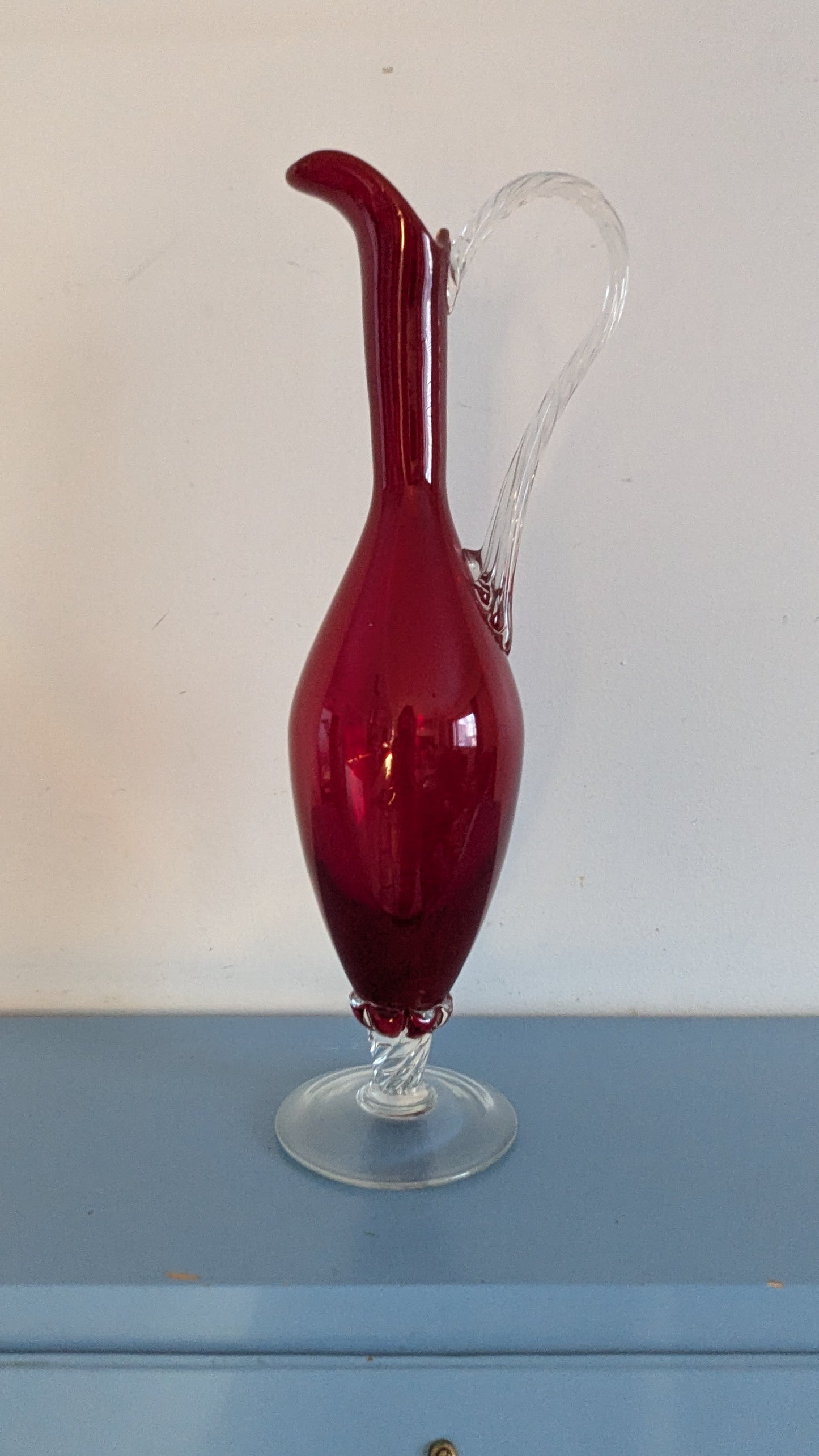 Empoli - Rubiininpunainen Karahvi / Kannu (1960-luku)