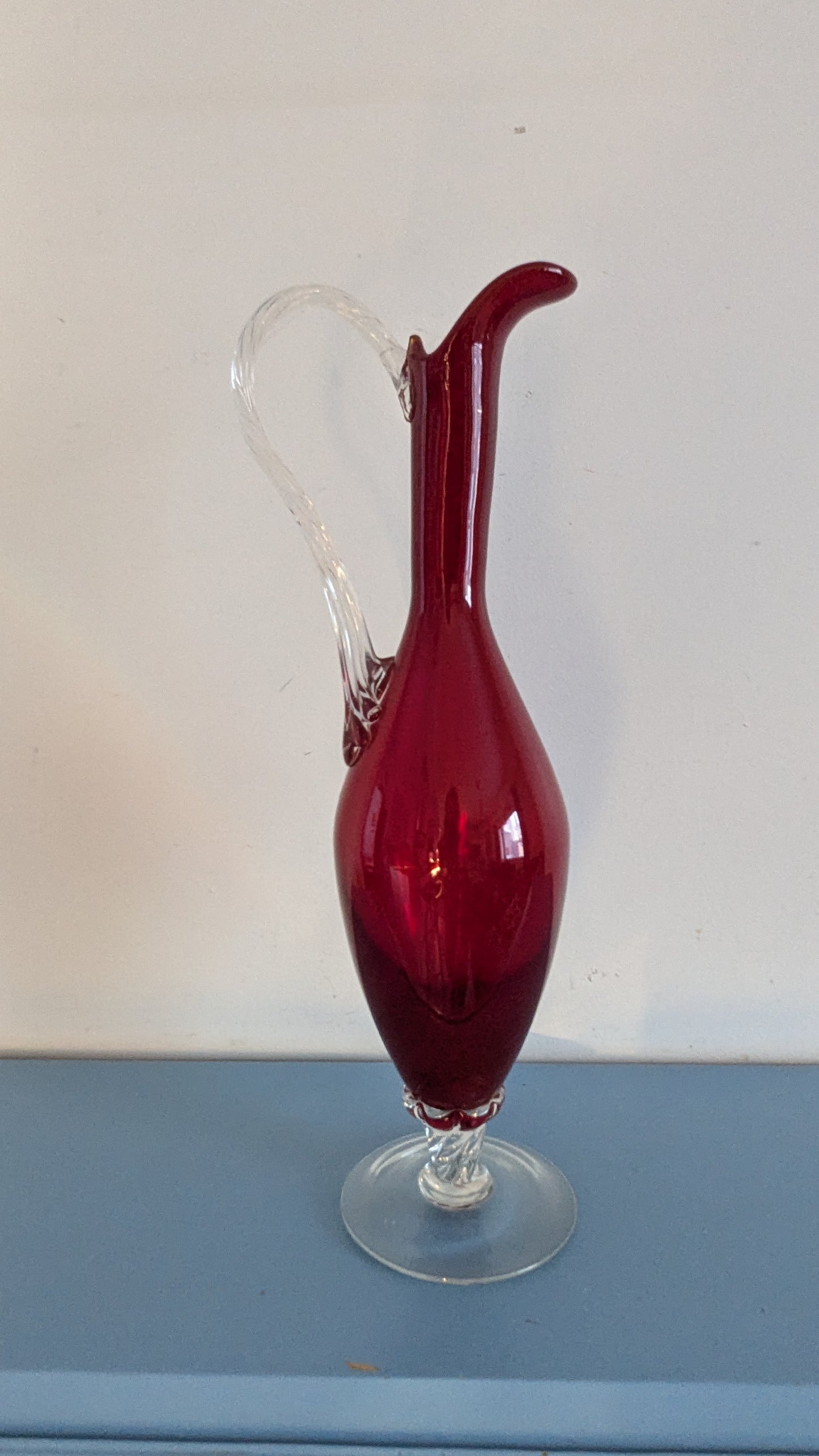 Empoli - Rubiininpunainen Karahvi / Kannu (1960-luku)