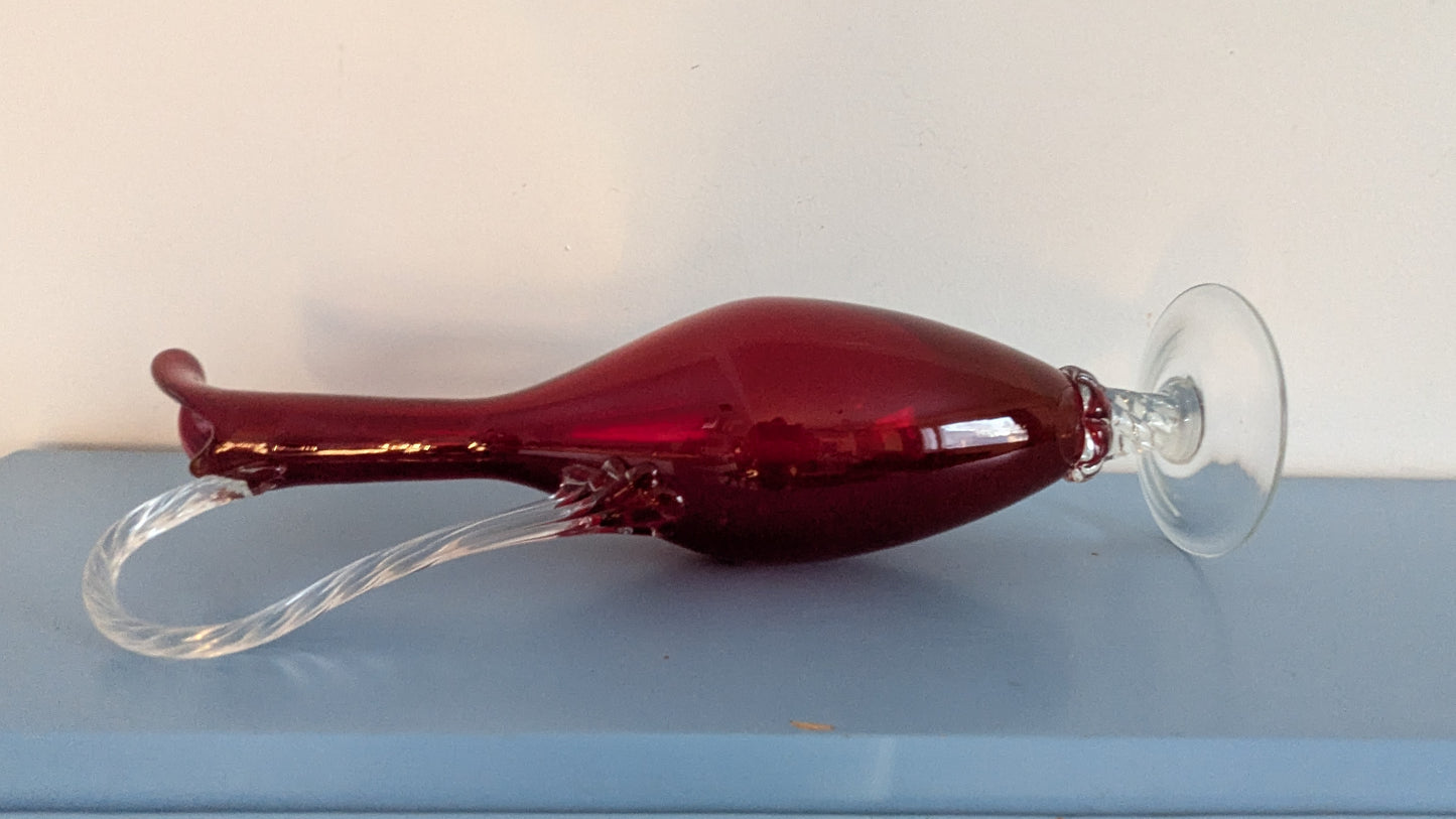 Empoli - Rubiininpunainen Karahvi / Kannu (1960-luku)