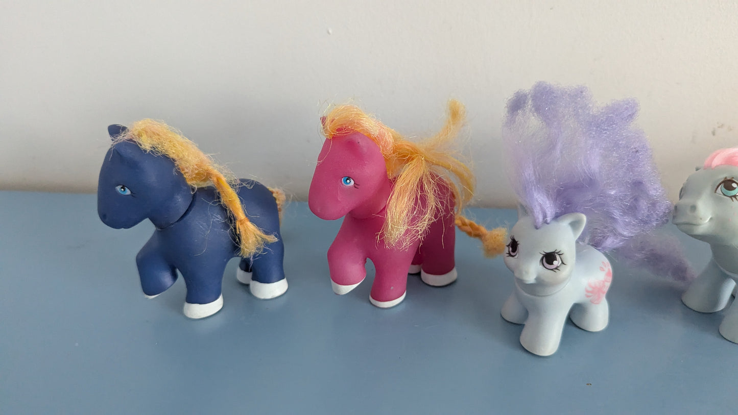 Hasbro - 3kpl My Little Pony G1 Ponia ja Kolme Muuta Ponia (1984-1989)
