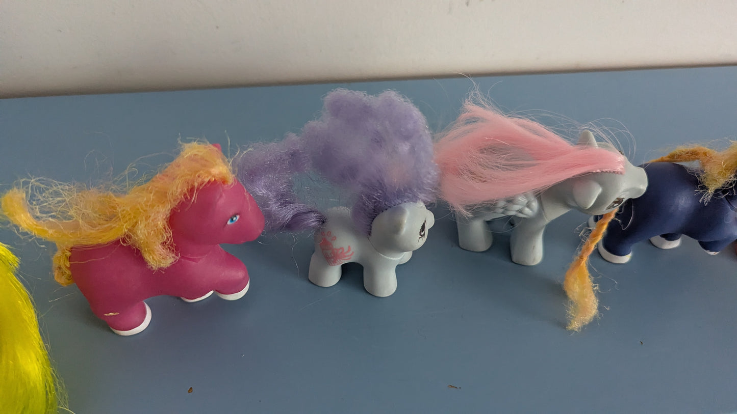 Hasbro - 3kpl My Little Pony G1 Ponia ja Kolme Muuta Ponia (1984-1989)