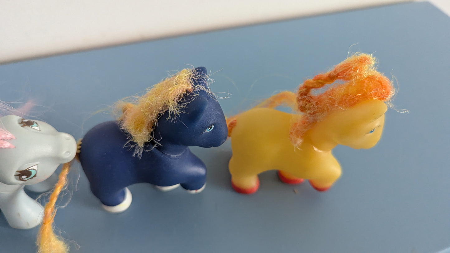 Hasbro - 3kpl My Little Pony G1 Ponia ja Kolme Muuta Ponia (1984-1989)