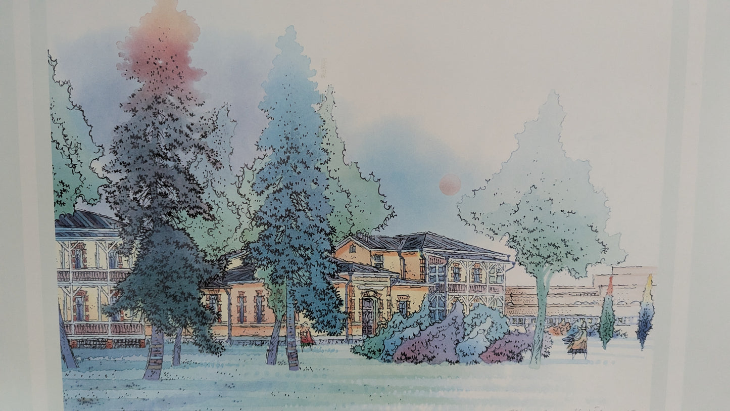 Raimo Huittinen - Porin Vanha Kaupunginsairaala (Signeerattu Grafiikka 1995)