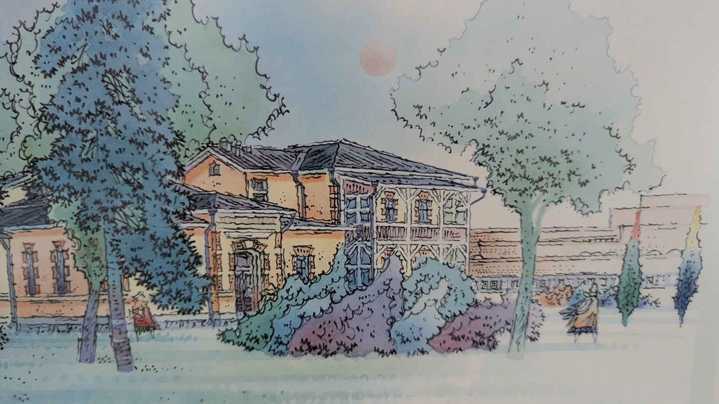 Raimo Huittinen - Porin Vanha Kaupunginsairaala (Signeerattu Grafiikka 1995)