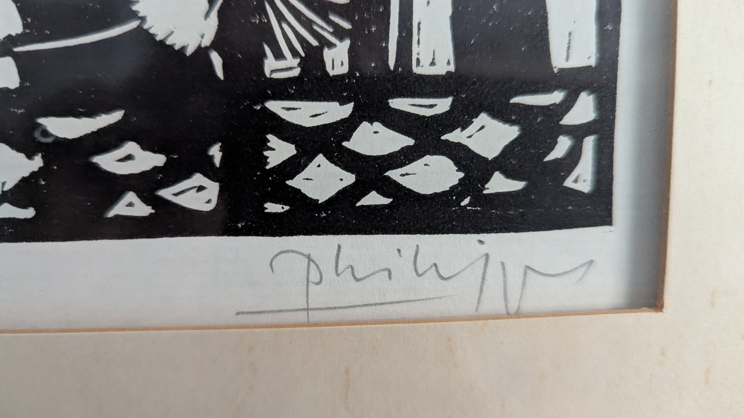 Karl Philipps - Signeerattu Linoleikkaus