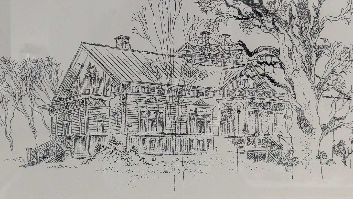 Raimo Huittinen - Ulvilan kirkkoherranpappila (Signeerattu Grafiikka 1993)