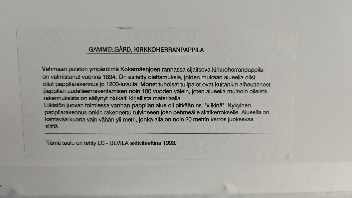 Raimo Huittinen - Ulvilan kirkkoherranpappila (Signeerattu Grafiikka 1993)