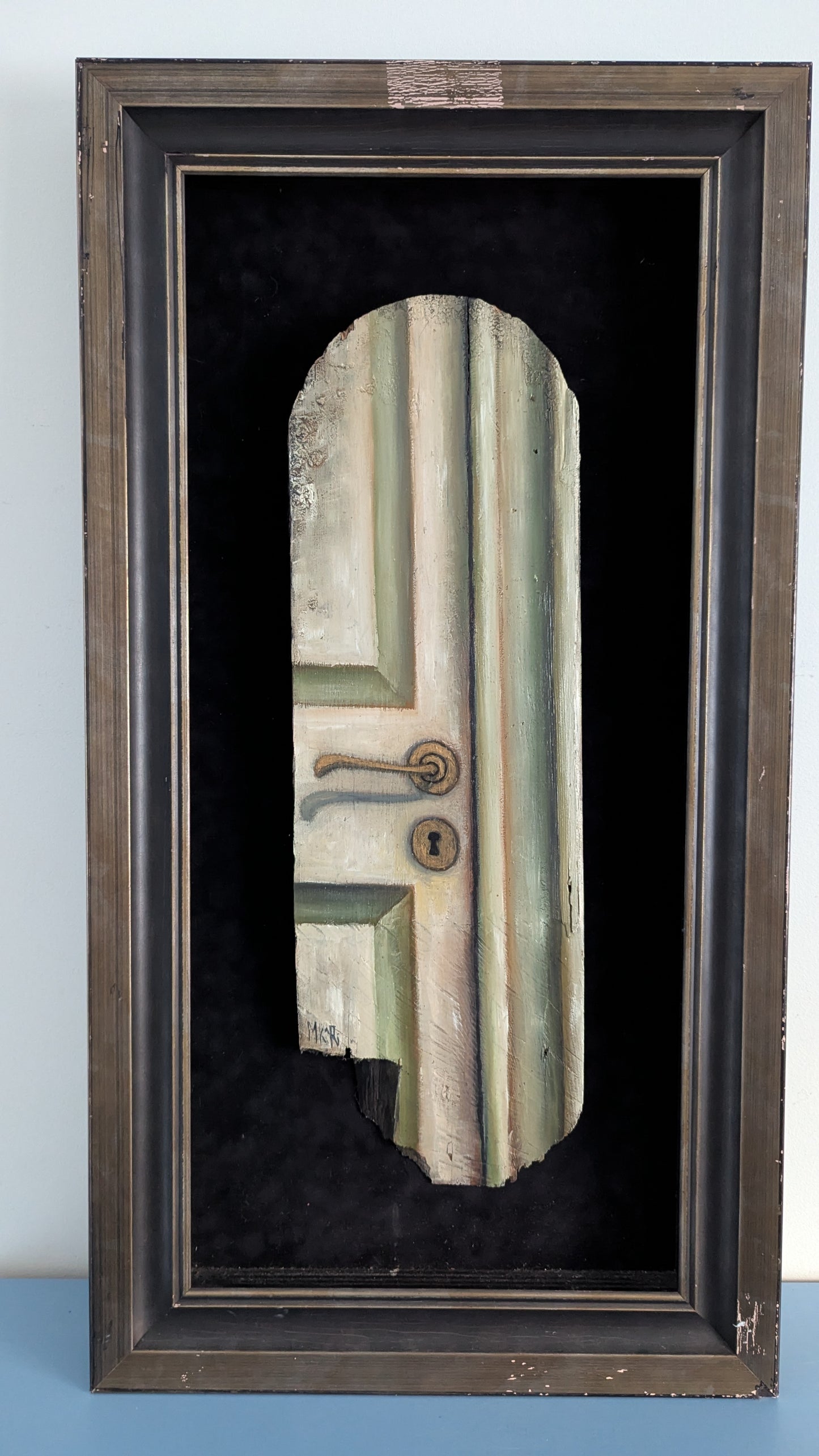 Mika Kari - Olen Orpo Haluan Hyvä Kodin (Paanulle Signeerattu Öljyvärimaalaus)