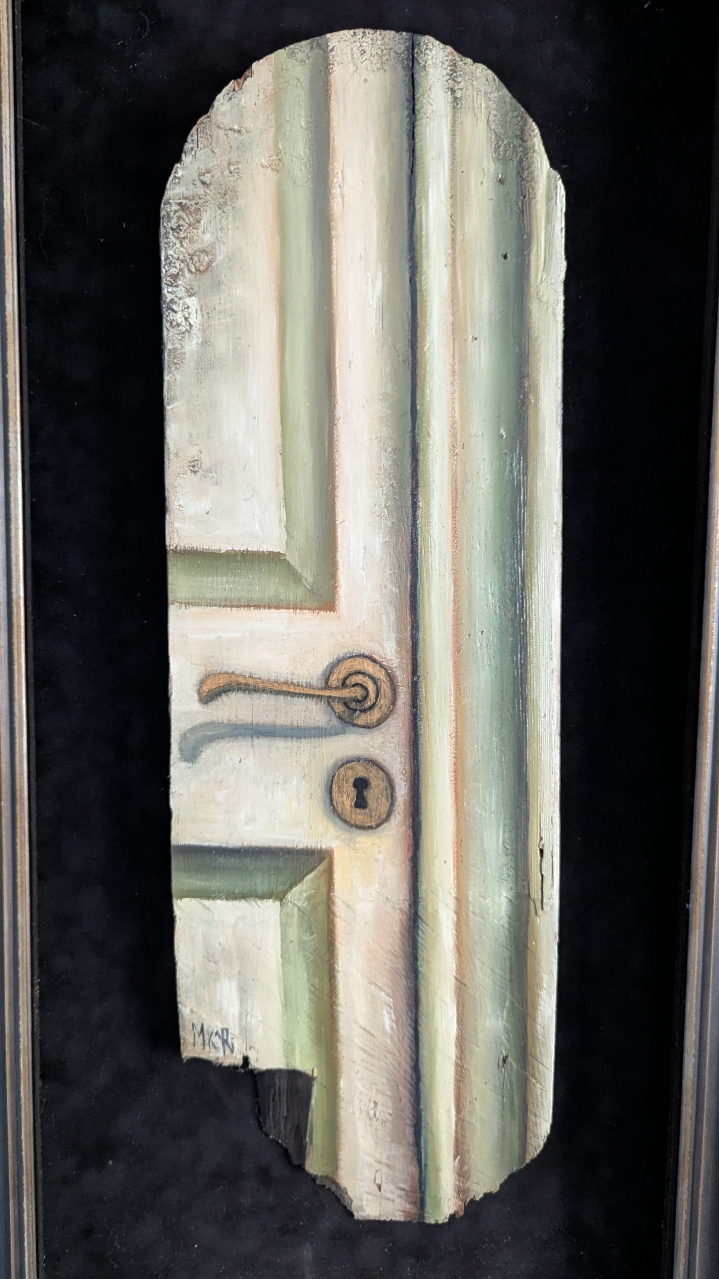 Mika Kari - Olen Orpo Haluan Hyvä Kodin (Paanulle Signeerattu Öljyvärimaalaus)