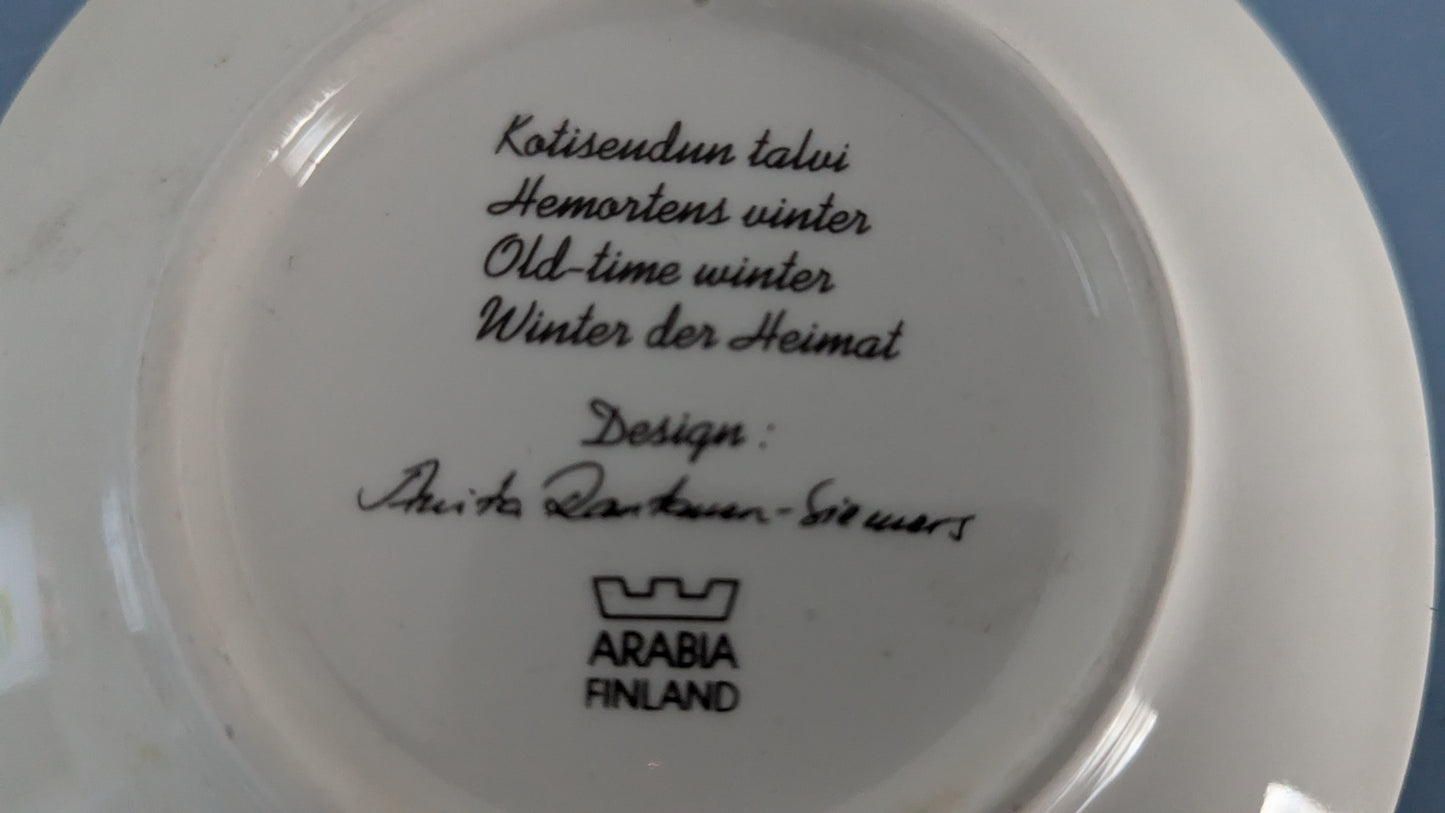 Arabia Kotiseudun Talvi Seinälautanen (Anita Rantanen-Siewers)
