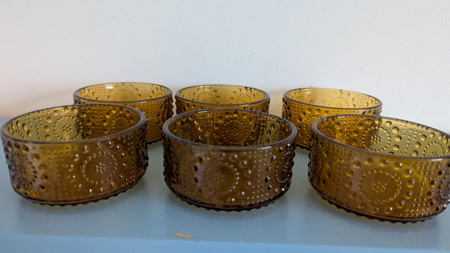 Riihimäen Lasi Grapponia Annoskulho (6kpl, 1971-1975, Nanny Still)