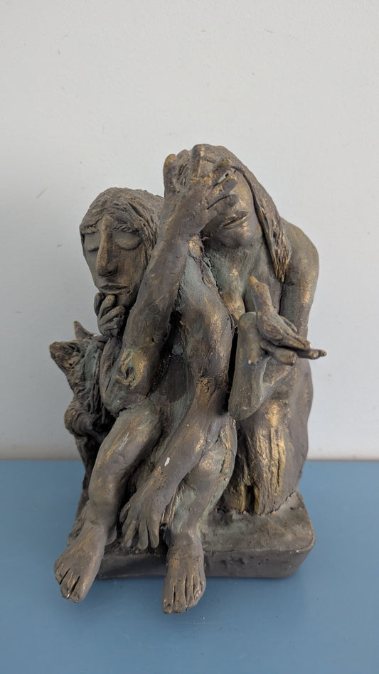 Anna-Liisa Siivonen - Hellä Hetki (Signeerattu Kipsipatsas, 2020)