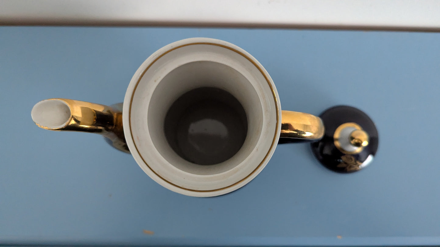 Dovbysh - Koboltti Kultaruusu Teekannu / Kahvikannu