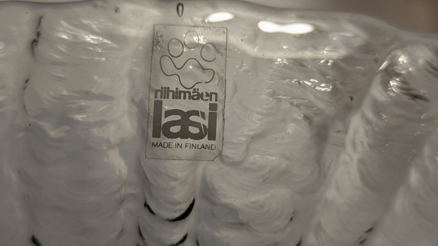 Riihimäen Lasi Tupru Kulho / Tarjoilukulho (1975-1980, Nanny Still)