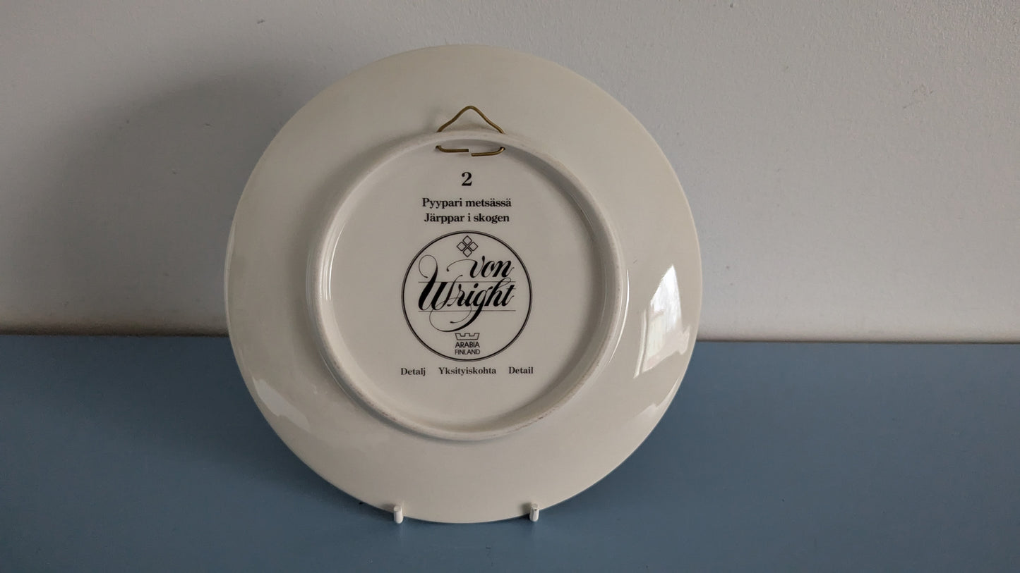 Arabia Pyypari Metsässä Seinälautanen Nro 2 (Ferdinand von Wright)