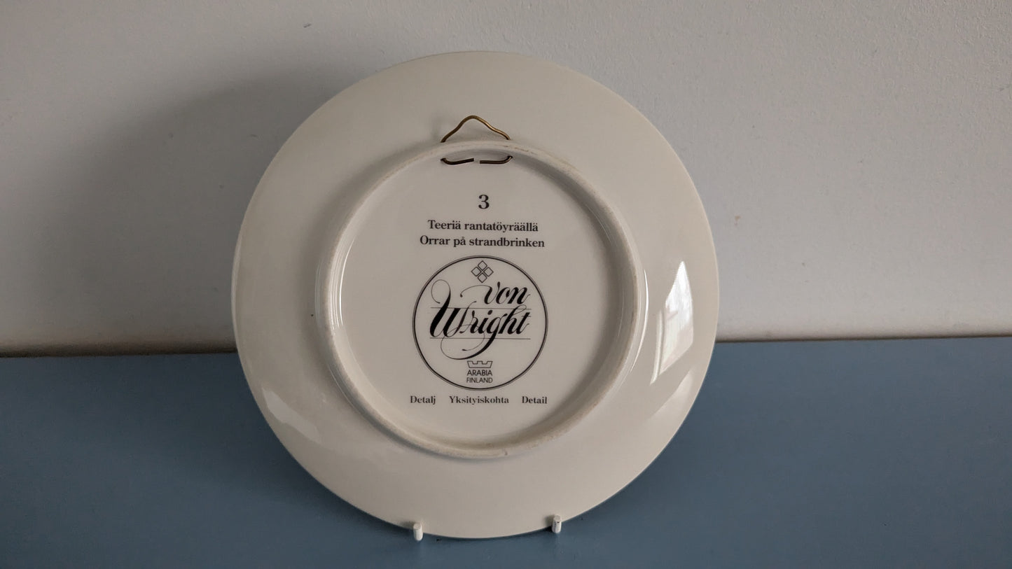 Arabia Teeriä Rantatöyräällä Seinälautanen Nro 3 (Ferdinand von Wright)