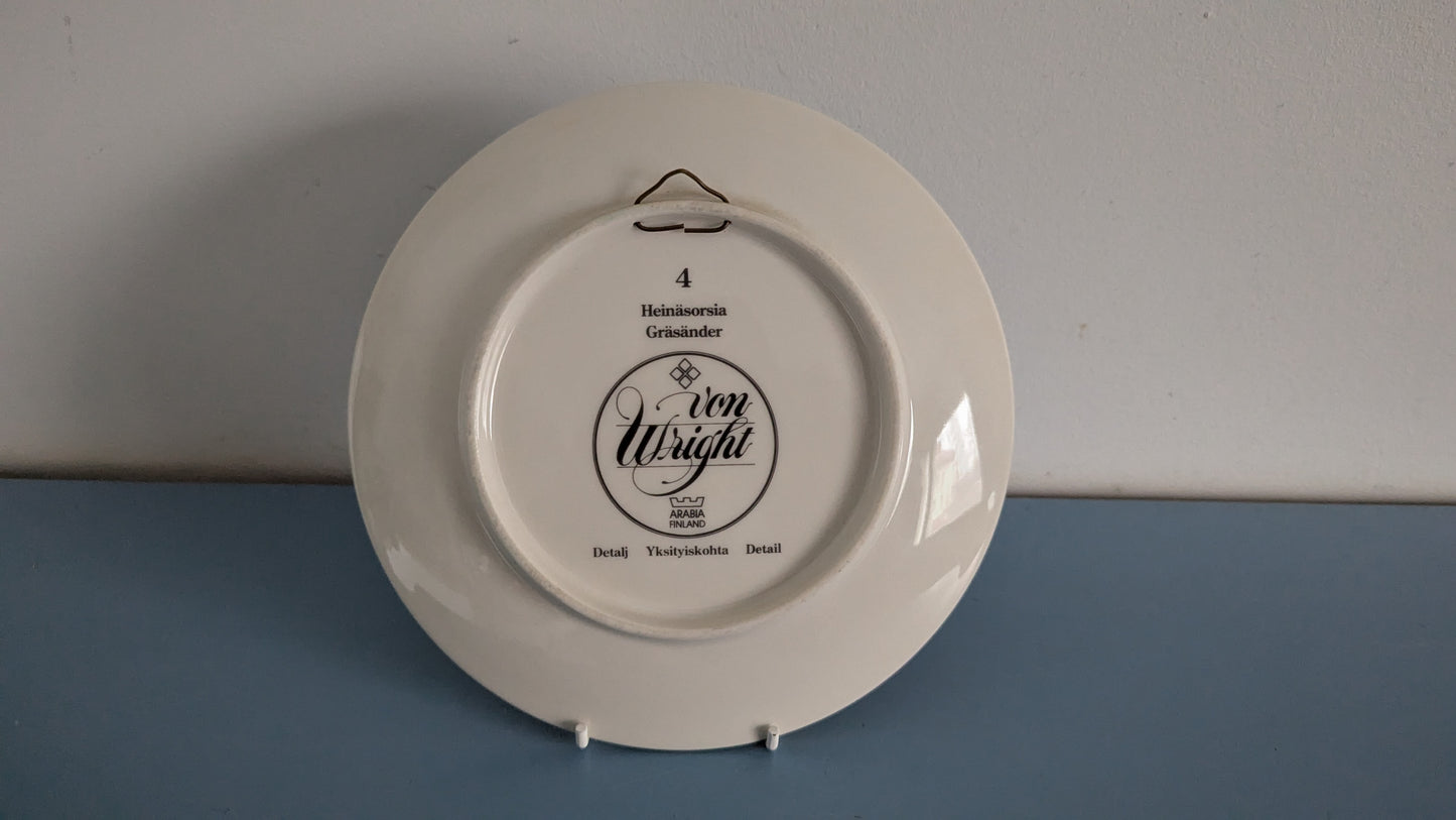 Arabia Heinäsorsia Seinälautanen Nro 4 (Ferdinand von Wright)