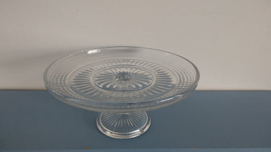 Riihimäen Lasi Barokki Jalallinen Tarjoiluvati (1967-1969, Erkkitapio Siiroinen)